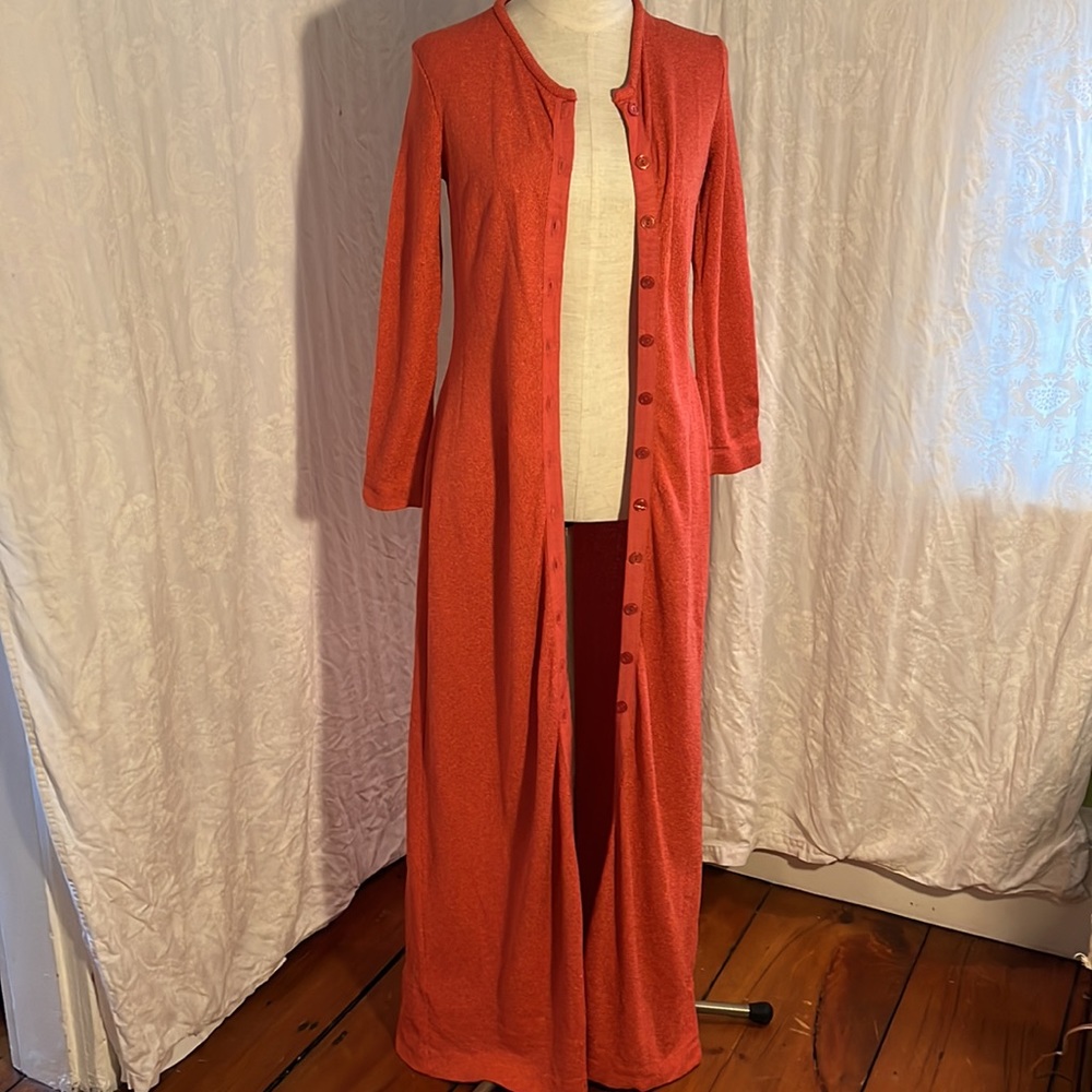 Clovis Ruffin vintage 70s sweater maxi  dress/jacket. - Picture 4 of 5